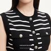 Veromoda Women's Sleeveless Striped Knit Cardigan