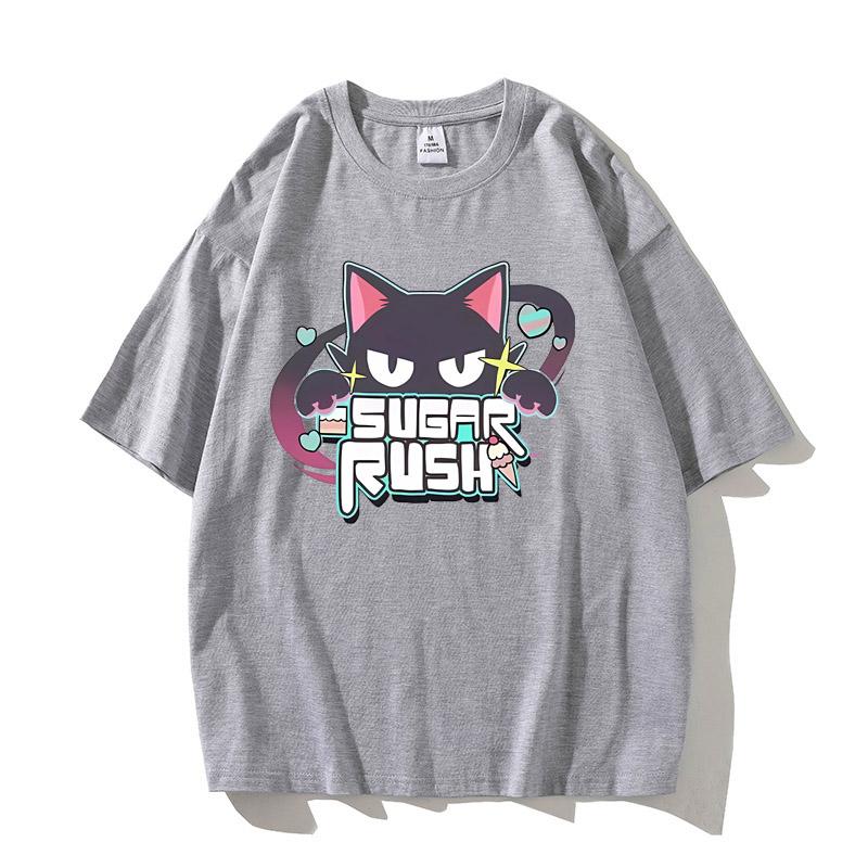 Anime Blue Archive T-Shirt Sugar Rush Lustig Herren Damen Kleidung Unisex Streetwear Manga Cosplay Kleidung Baumwolle Grafik T-Shirts