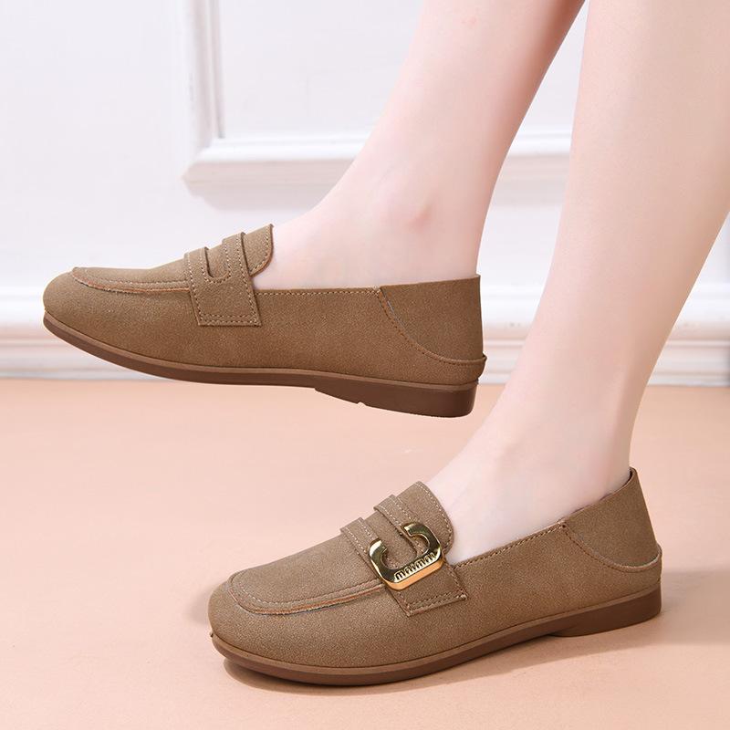 

Модная и повседневная однопедальная одинарная обувь женская весенне-осенняя новая ленивая обувь на плоской подошве и удобная 41