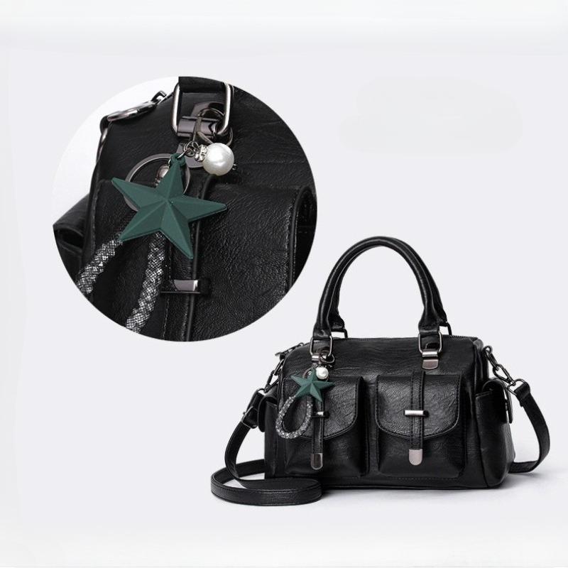 Solid Color, Simple Design, Textured Tassel, Unique, Large Capacity, Single Shoulder/crossbody Bag, Export-grade Soft Leather.