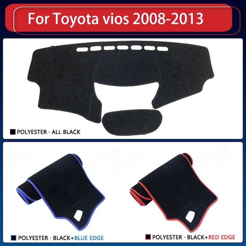 Dashboard Pads Protective For Toyota Vios Yaris Belta Soluan XP90 2008~2013 Car Accessories Dash Board Anti-UV Carpet Sunshield