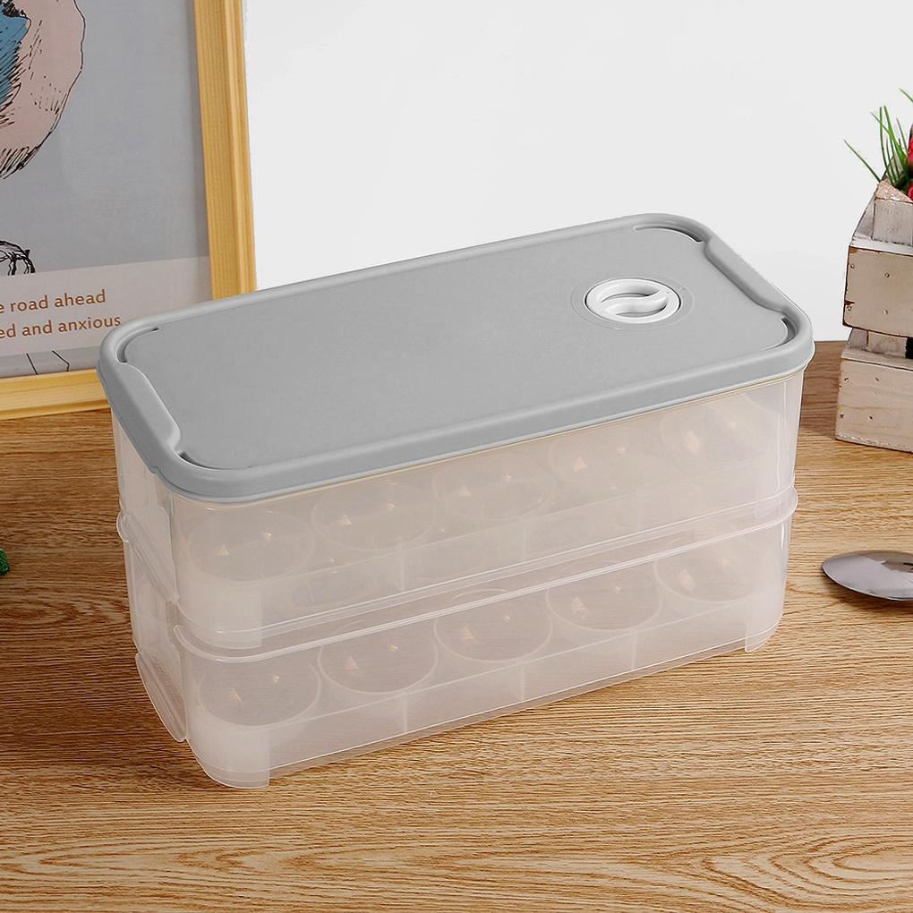Date Dial 20-hole Egg Case 2-tier Egg Storage Box