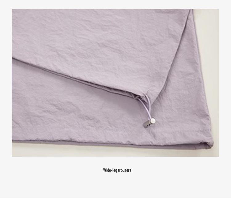 Autumn 2025 Women's High Waist Parachute Cargo Pants - Loose, Convertible, Wide Leg Windbreaker Design