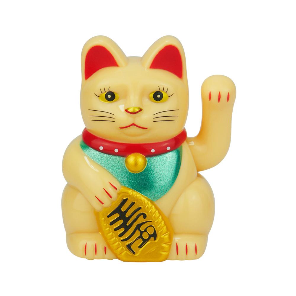 1/2PCS Lucky Cat Decoration Mini Solar Automatic Waving Fortune Figurine Cat Car Decoration Statue Home Desktop Auto Interior