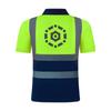 Short Sleeve Polo Collar High Visibility Work Shirt with Reflective Strips for Road Construction and Wear