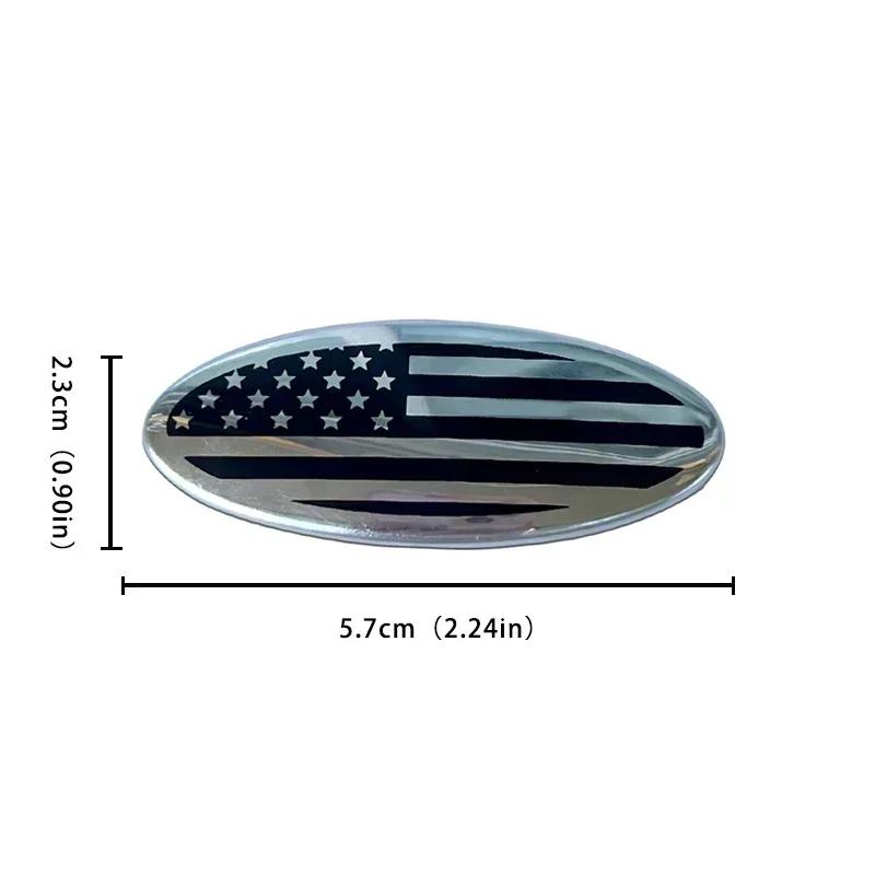 AACV1 58x22mm Car Steering Wheel Center Emblem Sticker for Ford Focus 3 MK2 Fiesta MK7 Mondeo Mk4 Fusion Kuga Transit Edge F150