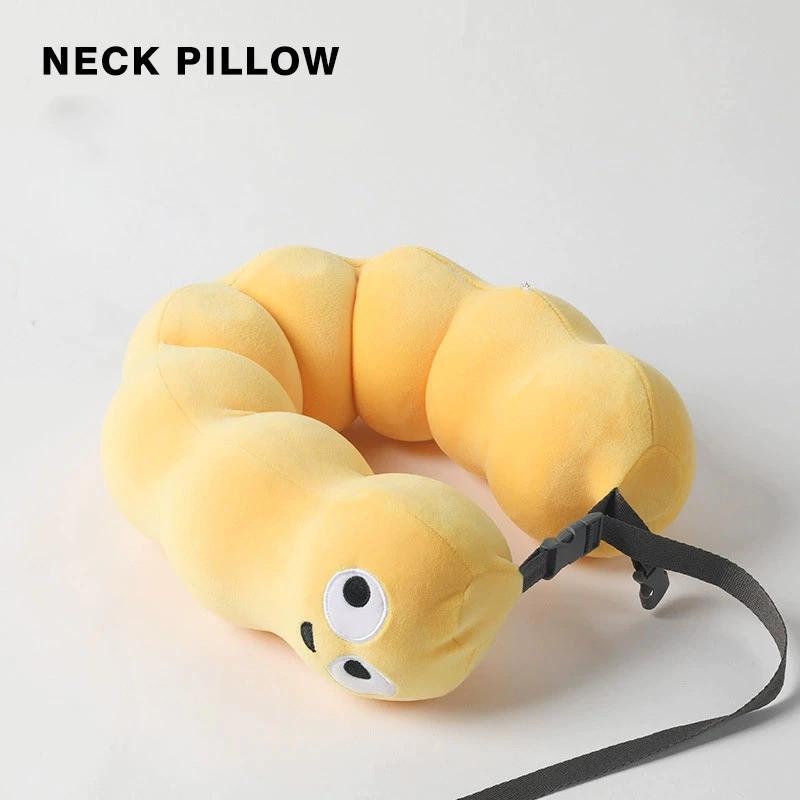 Snake U-Shaped Pillow Memory Foam Cute Funny Expression Creative Storage Neck Pillow Travel Office