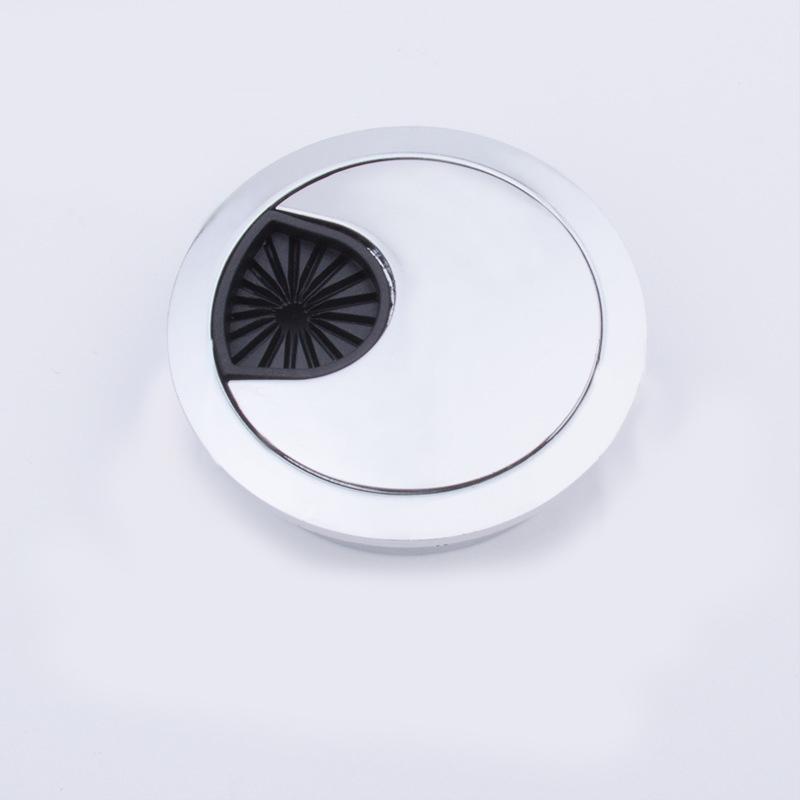 NAIERDI Lega di Zinco Copri Foro Cavo Tavolo Rotondo Porta Presa Scrivania PC Computer Passacavo Supporto Cavo 50mm/53mm/60mm/80mm