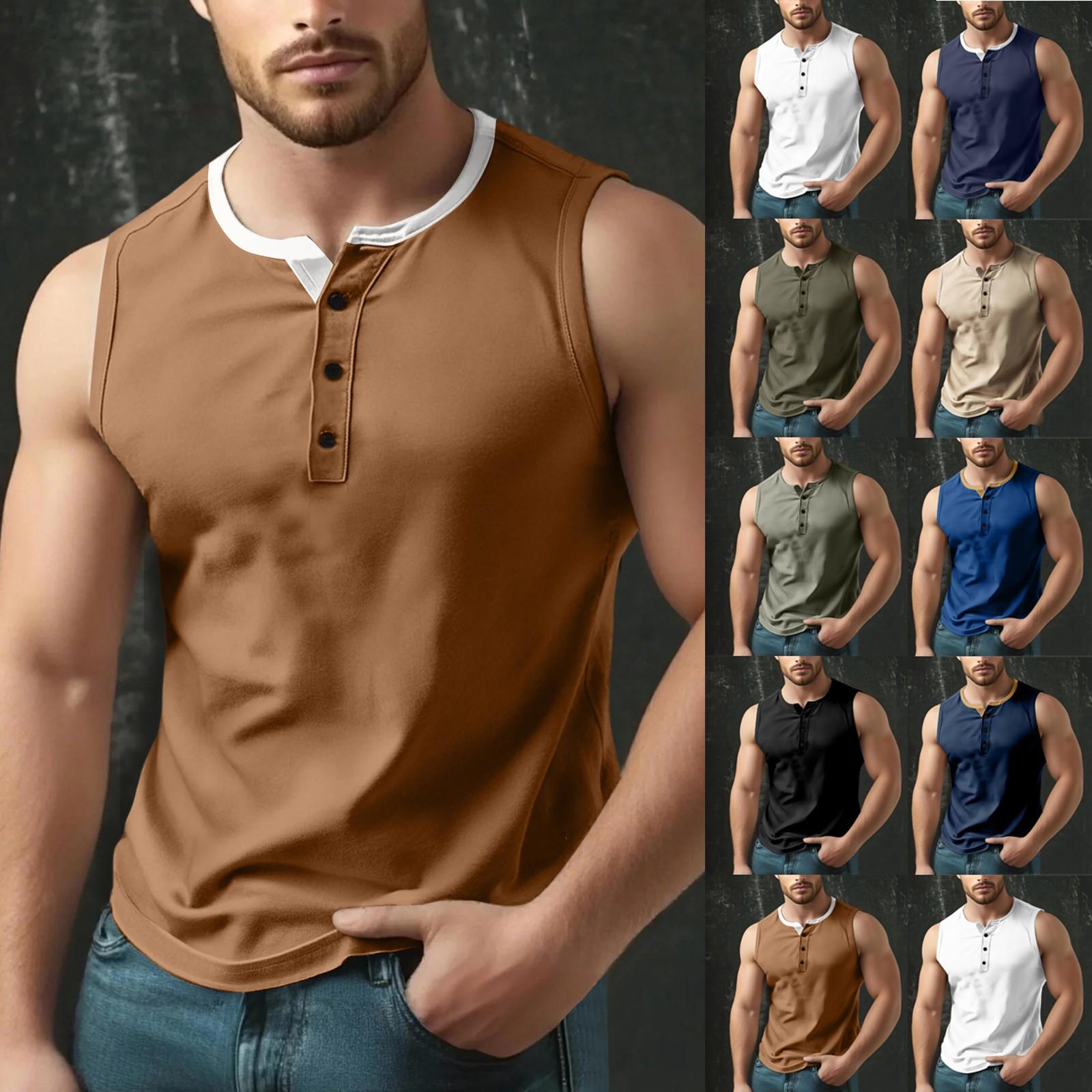 

Men s Sport Sleeveless T-shirt Breathable Slim-fit Undershirt Top Vest M