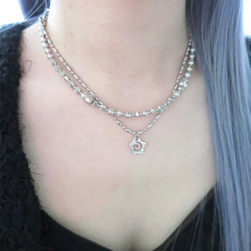 821WEBSERVICE Line Ball Necklace