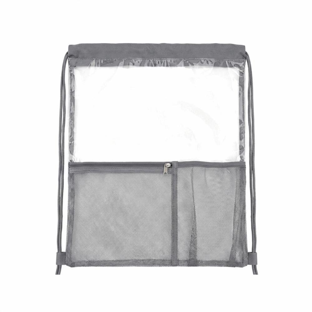 Large Capacity Drawstring Backpack Waterproof Travel Storage Bag PVC Transparent Bag Lightweight Shoulders Bag Jelly Bag Women