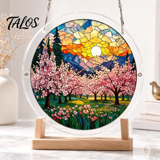 Puzzle Gift for Adults Acrylic Suncatcher, Artistic Window Hanging Ornament, 7.48 Inch Sun Satisfying Weekend Project Catcher Decoration, Ideal