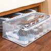 Foldable Clear Shoe Container Sturdy PVC Materials And Metal Frame Compact Home Organization Shoe Storage Box