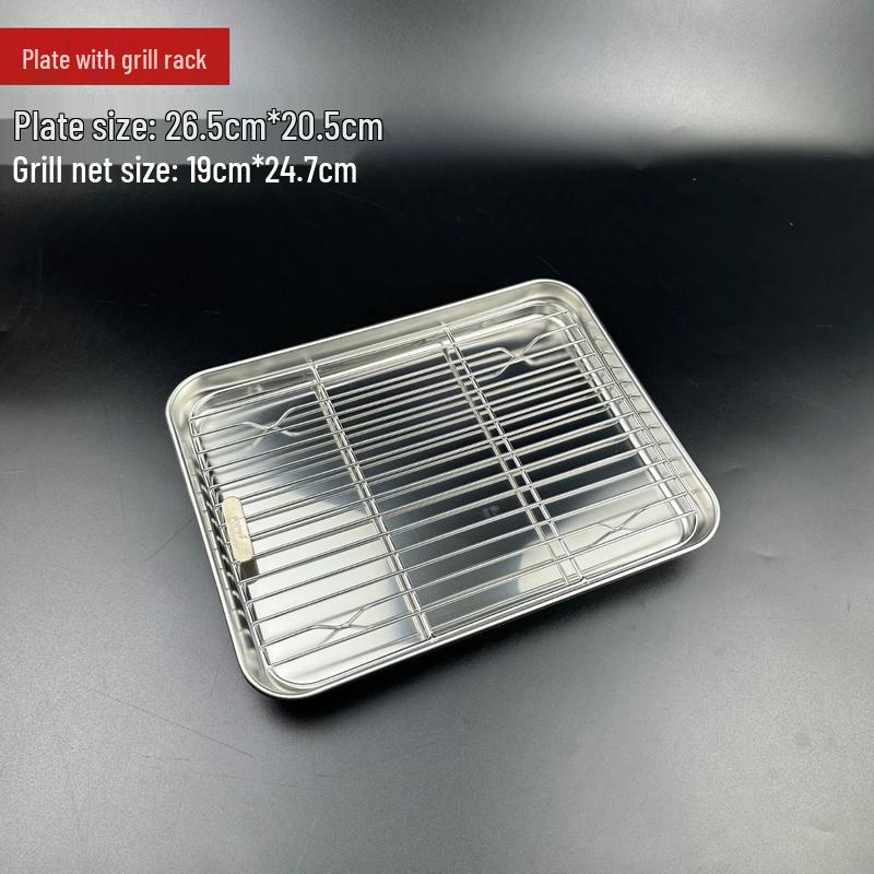 Kashicong Stainless Steel Rectangular BBQ Grill Rack Set