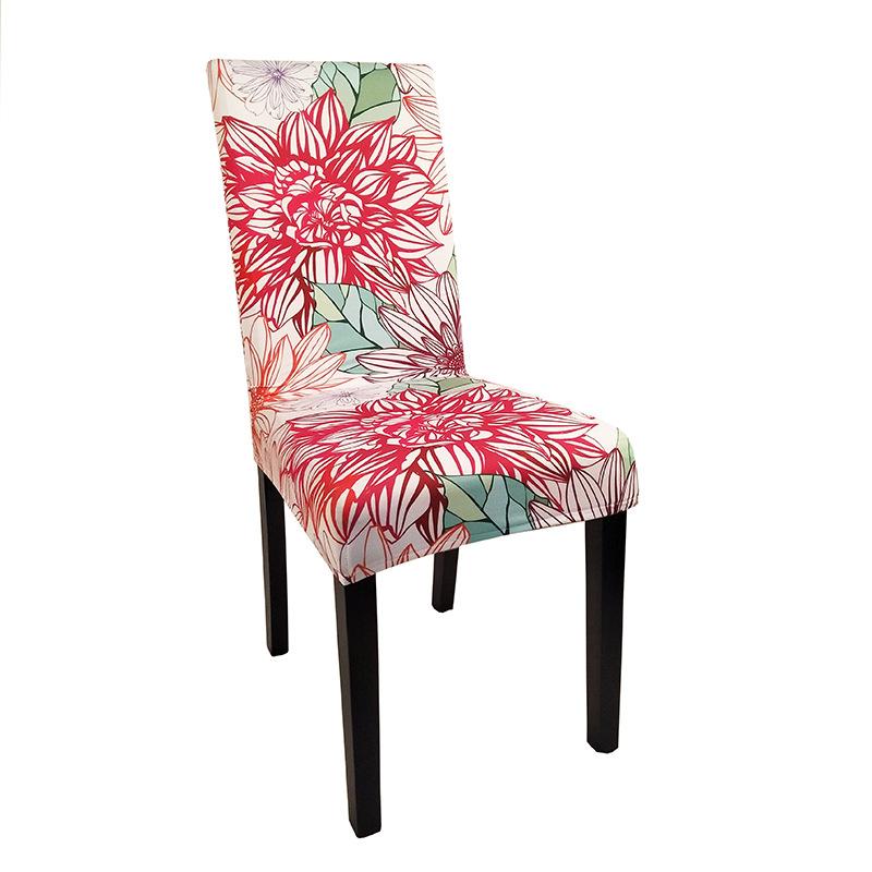 Heißer Verkauf, Halbschnitt, Stuhlhusse, Dekoration, Elastische einteilige bedruckte Stuhlhusse, Haushalt Esszimmerstuhlhusse