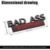 2Pcs Car Bad Ass Edition Emblem, 3D Fender Badge Decal Replacement, Auto Accessories for Tailgate Front Grille Hood Trunk Compatible with Car