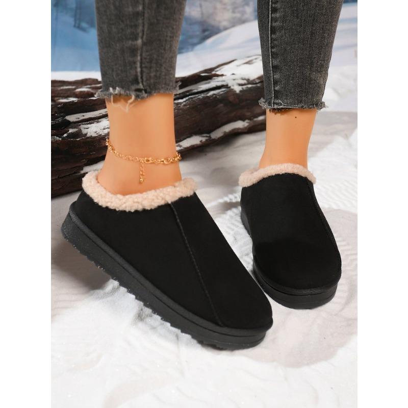 Damen Übergröße Modische Geschlossene Baumwollgefütterte Hausschuhe Stiefel Neuer Winter Schnee-Stil