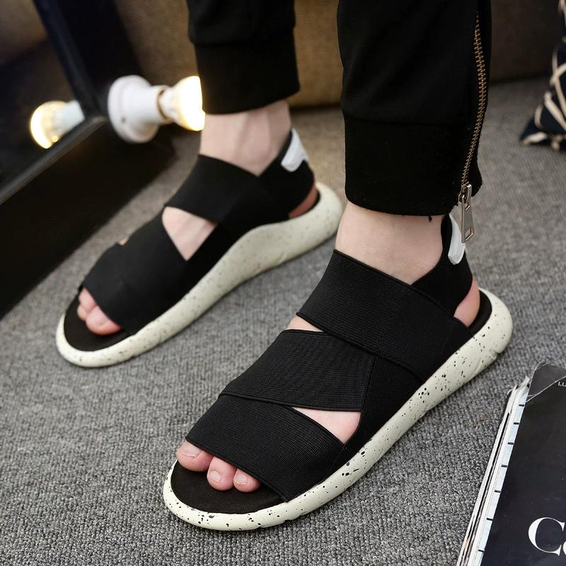 New Men's Stretch Upper Casual Sandals Men's Light Soft Sole Non-slip Open Toe Sandals Beach Leisure Sandals Sandalias De Hombre