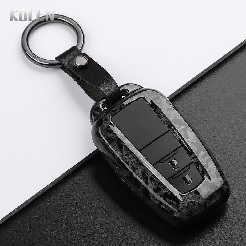 

Чехол-брелок для автомобильного ключа в стиле ABS Carbon Fiber для Toyota Corolla Rav4 Camry 70 Prado Rav 150 Chr Avalon Land Cruiser Prius
