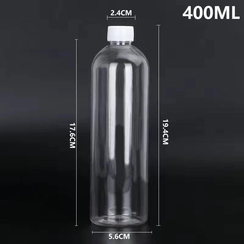 Transparent Plastic Bottle with Lid - Empty Small Trial Pack for Alcohol or Honey - Large Mouth Capsule Bottle