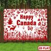 1 2D Flat Canada Day Background Banner | Large Red Maple Leaf and Moose Wall Decoration