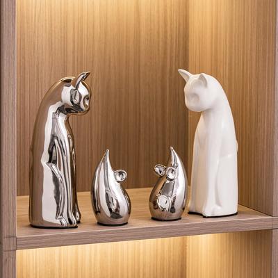 Stil Modern Ceramică Armonie Ornamente Șoarece & Pisică Design Animal Ornamente pentru Casă Birou Living Decor Raft de Vinuri Bibliotecă