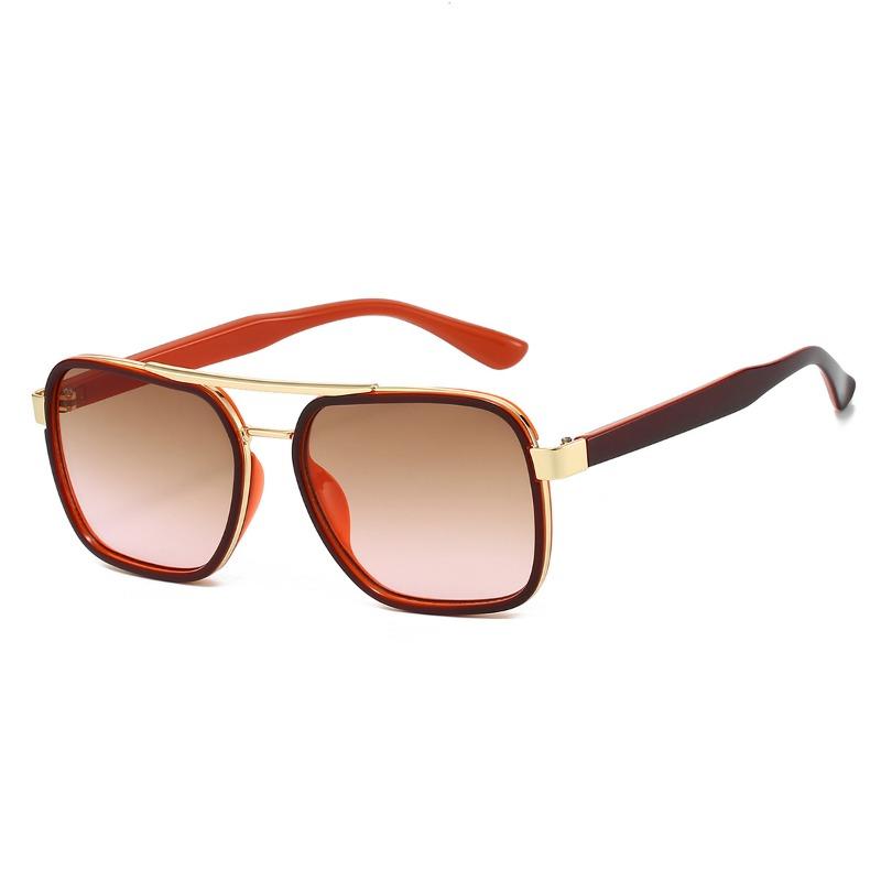 Nicht polarisierte Europa und Amerika Mode Sonnenschutz Lichtblockierende Sonnenbrille Herren Damen Quadratische Bequeme Brille