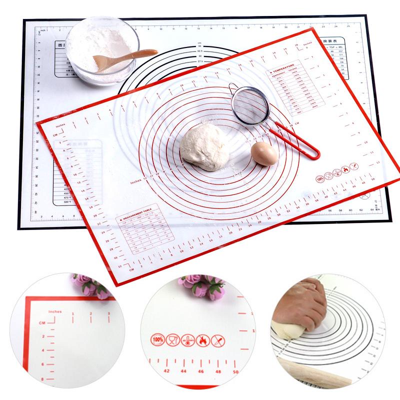 Multi-size Non-Stick Silicone Mat Pastry Cake Paste Flour Kneading Dough Mat Table Mats Baking Sheets Liners Pad Kitchen Tools