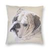 Pet Dog Funny Puppy Floor Pillowcase Living Room Home Decor Nordic English Bulldog Cushion Cover