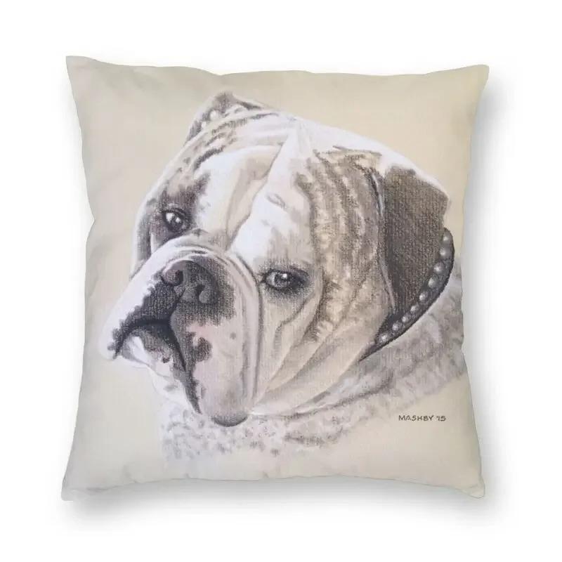 Pet Dog Funny Puppy Floor Pillowcase Living Room Home Decor Nordic English Bulldog Cushion Cover