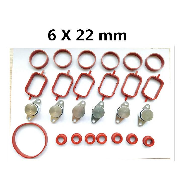 6X22/32MM For BMW M47 M57 Swirl Flaps Repair Delete Seal Kit With Intake Gaskets 11612246949 11617790198 11612245439 11612246945