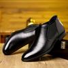 Men Boots High Quality Pointe Leather Boots Fashion Casual Ankle Boot Classic Office Dress Botas Business Leather Boots for Men