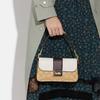 Coach Grace 22 Classic Monogram Canvas And Leather Shoulder Bag Women Shoulder Bag Khaki-Brown White CC033-IMOTV