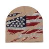 Cold Hat Men's Winter New Pullover Hat American Retro Flag Star Jacquard Knitted Hat Ear Protector Wool Hat