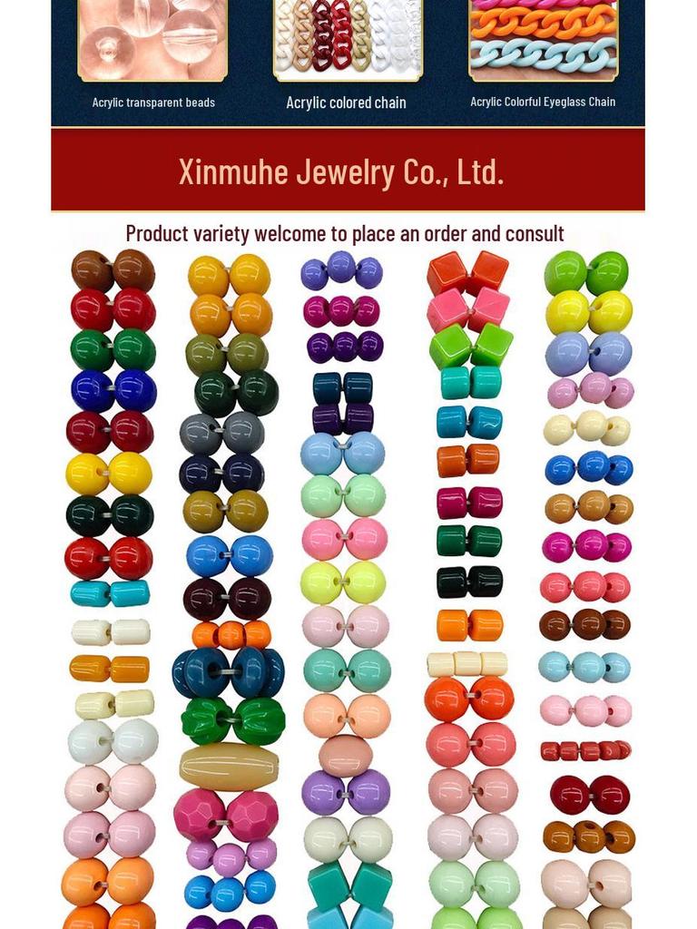 Green Imitation Jade Round Acrylic Beads for DIY Jewelry.