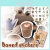 46 Sztuk Naklejek do Scrapbookingu i Dziennika ze Wzorem Kawy z Pięknymi Ilustracjami do Kreatywnego Wystroju