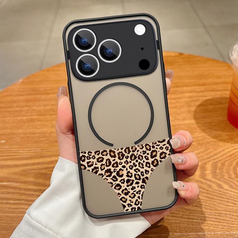 Thin Ring Magnetic For Magsafe Case For iPhone 17 Pro Max Case iPhone 16 15 14 13 Pro Max 17E Colorful Leopard Print Hybrid TPU+PC Matte Cover iPhone 15 Pro Max