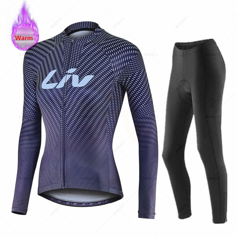 2026Women Winter Bicicleta Set Outdoor Thermal Fleece Cycling Clothing Road Bike Shirt MTB Jersey Bicycle Uniform Roupa Ciclismo