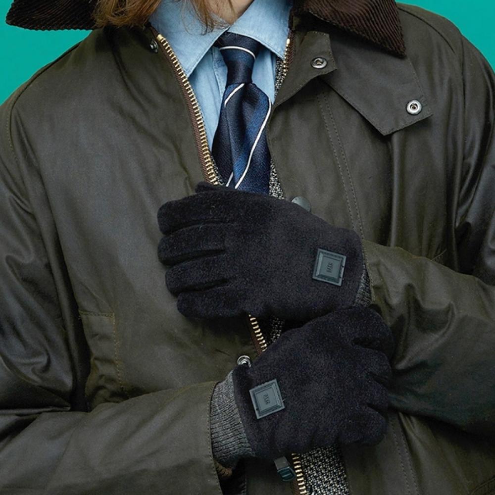 

DakS Black Fleece Men S gloveS Smartphone Touch Rubber Patch Dcgv5f810bk Single option