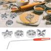 Aluminum Alloy Cake Printing Moulding Food-Grade Handle Biscuit Dessert Maker Star Butterfly Snowflake Leaf Pastry Moulding Set