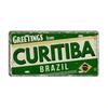 Vintage BRAZIL Landmark License Plate Rio De Janeiro Metal Sign City State Decorative Car Plate Bar Pub Garage Club Wall Decor