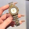 Fashion Women'S Diamond Quartz Steel Belt Watch Light Luxury High Sense Versatile Temperament Women'S Fritillary Watch