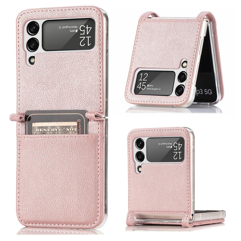 Suitable for Samsung Galaxy Z Flip7 Folding Mobile Phone Case Zflip6 5 4-piece Multi Function Card Case