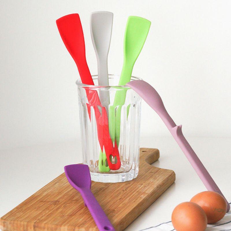 Milema Surfinia Mini Silikonspatel Kochutensilien Wirtschaftlicher Kochlöffel Babynahrungslöffel 13 Farben