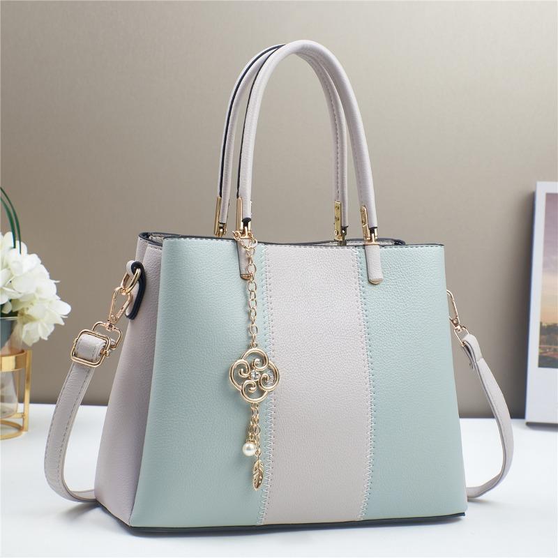 Splicing Women's Bags  New Large Capacity Women's Crossbody Bag Commuting Women's Handbag Mom Colored Single Shoulder Bag