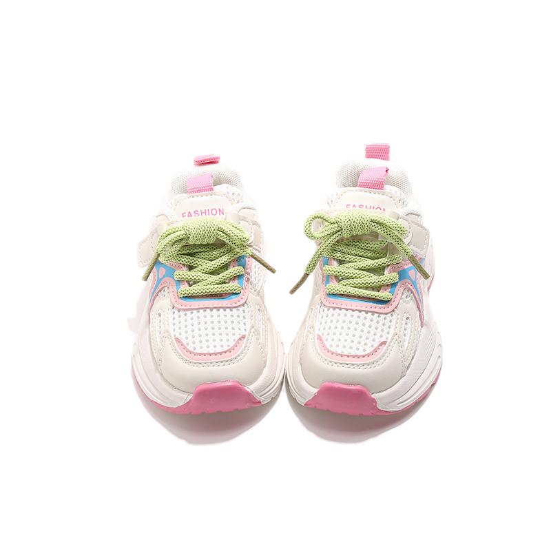 Students Running Shoes Air Mesh Breathable Kids Sports Shoes Non-slip Soft Sole 2025 Spring Autumn Children Sneakers Hook&loop