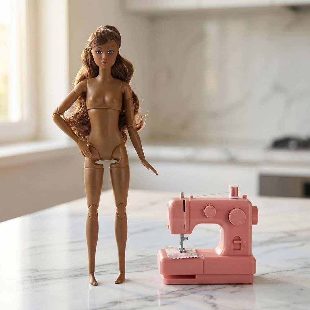 Curly Hair 1/6 Doll Model Dark Skin Action Figure Body Supermodel Nude Doll  Doll Accessories