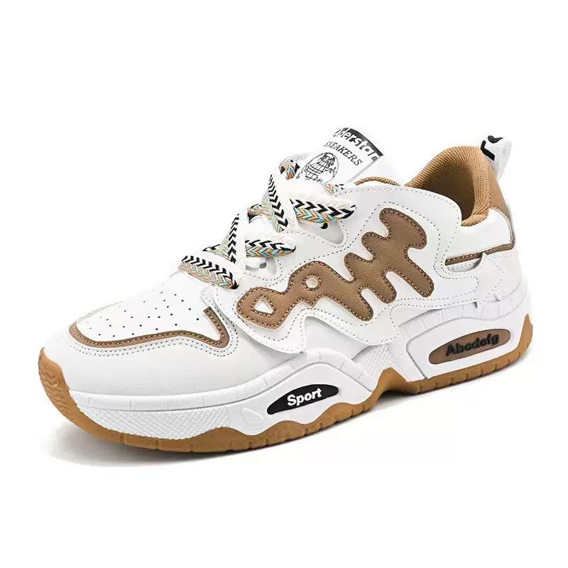 Shoes men's spring new trendy versatile breathable little white shoes platform sports casual running shoes men's