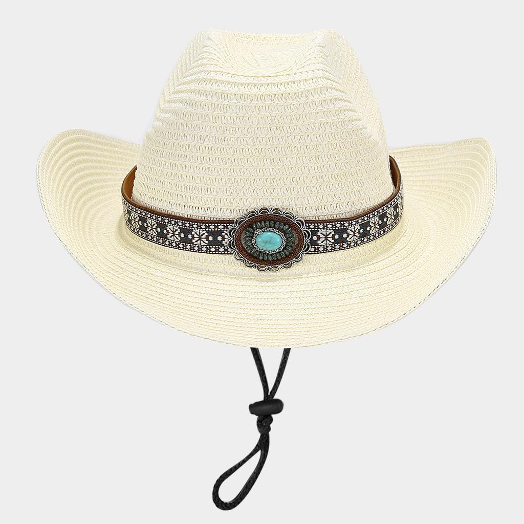 New American Dick Denim Hat Men's and Women's Outdoor Straw Sun Hat Retro Ethnic Style Jazz Shade Tide