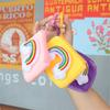 Candy 3D Rainbow Coin Purse Plush Small Wallet Zipper Key Pouch Card Holder Mini Headphone Storage Bag for Women Student